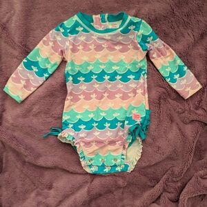 Ruffle Butts Pastel Scallop Baby Onesie